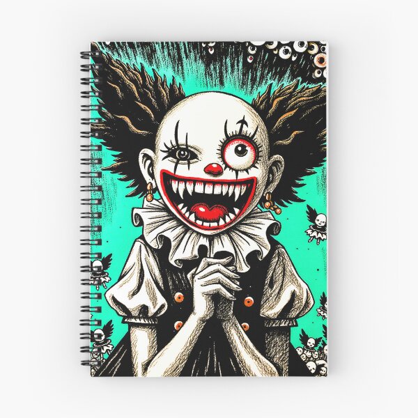 Item preview, Creepy Cute Clown Girl with a Wide Unsettling Smile designed and sold by QQQueen.