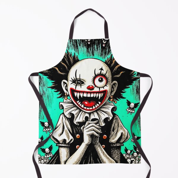 Item preview, Creepy Cute Clown Girl with a Wide Unsettling Smile designed and sold by QQQueen.