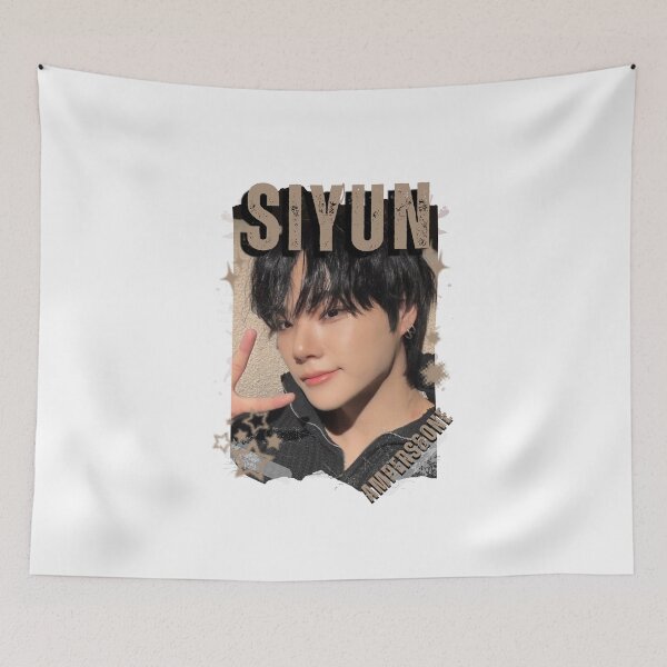 Item preview, AMPERS&ONEe Siyun Global KPOP Boy Group Black and White Collage Digital Art Portrait designed and sold by AJUNICE STUDIO.