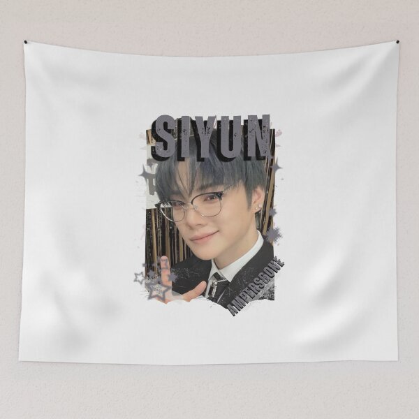 Item preview, AMPERS&ONEe Siyun Global KPOP Boy Group Black and White Collage Digital Art Portrait designed and sold by AJUNICE STUDIO.