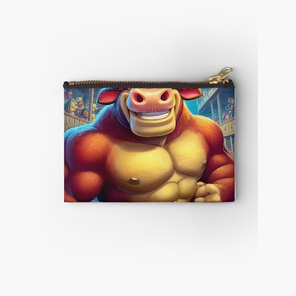 Item preview, Muscular Cartoon Bull in Vibrant Artistic Setting designed and sold by Artessie.
