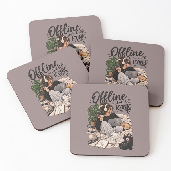 Item preview, Offline But Still Iconic – Cozy Girl Lifestyle Design designed and sold by     GoodVibe Prints.