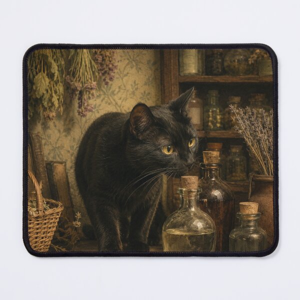 Item preview, Apothecary Assistant - Witchy Cat designed and sold by bapupa.