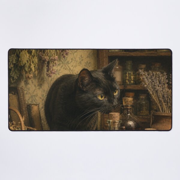 Item preview, Apothecary Assistant - Witchy Cat designed and sold by bapupa.