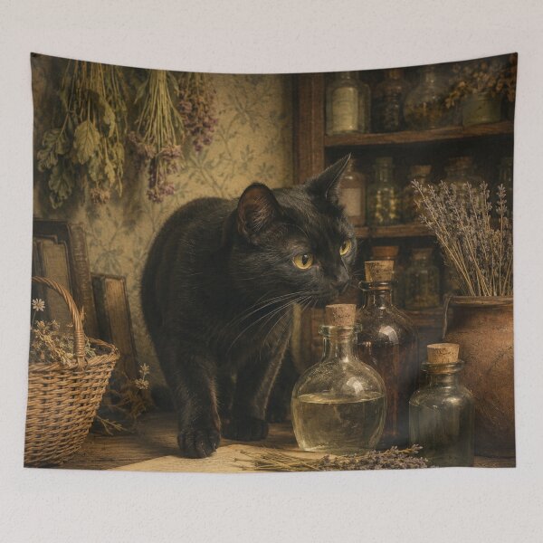 Item preview, Apothecary Assistant - Witchy Cat designed and sold by bapupa.