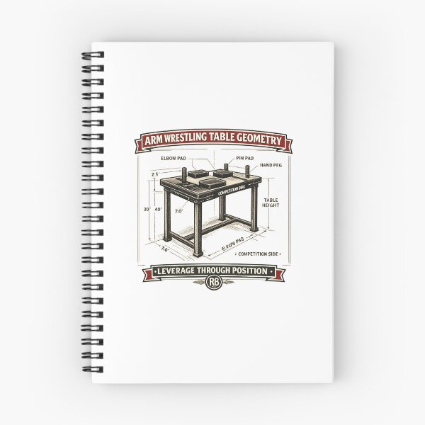 Item preview, Arm Wrestling Table Geometry Diagram designed and sold by Rhubarb Bridge Merch.