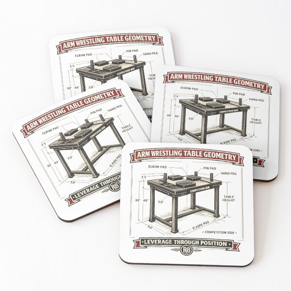 Item preview, Arm Wrestling Table Geometry Diagram designed and sold by Rhubarb Bridge Merch.