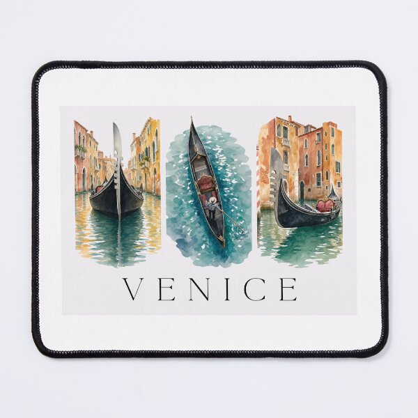 Item preview, Dreamy Venice Gondolas Watercolour Triptych designed and sold by S-and-W-4ever.