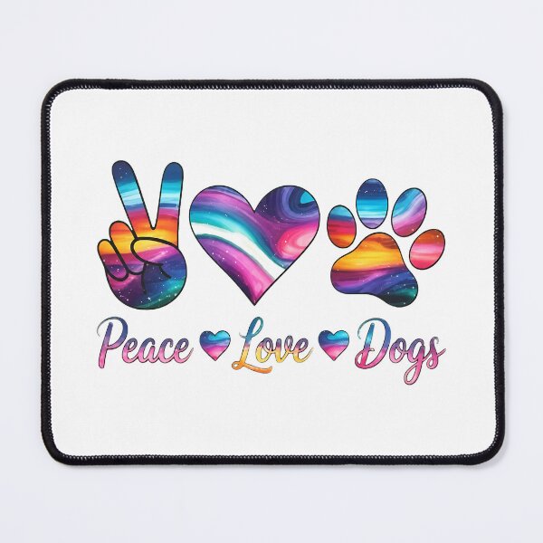 Item preview, Peace Love Dogs Galaxy Paw Print Art designed and sold by Dmo3HarkoArt.