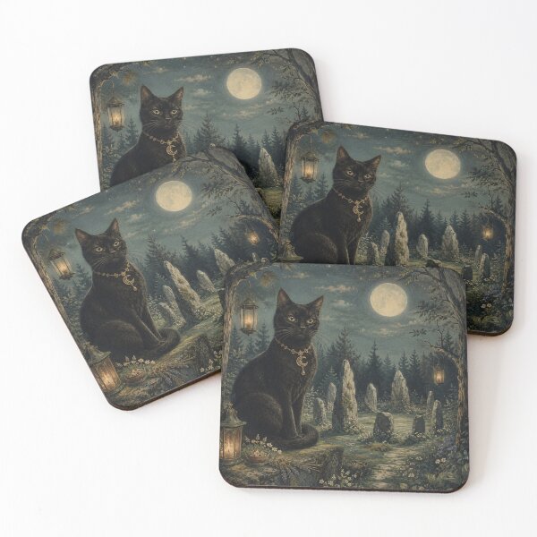 Item preview, Guardian of the Circle - Witchy Cat designed and sold by bapupa.
