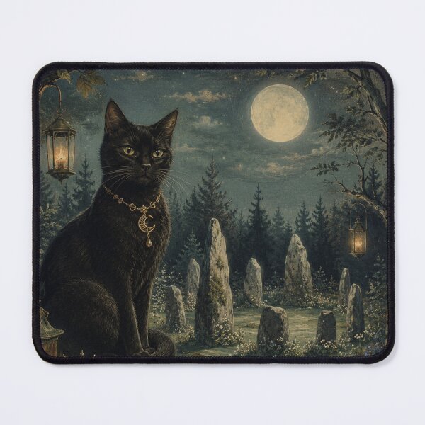 Item preview, Guardian of the Circle - Witchy Cat designed and sold by bapupa.
