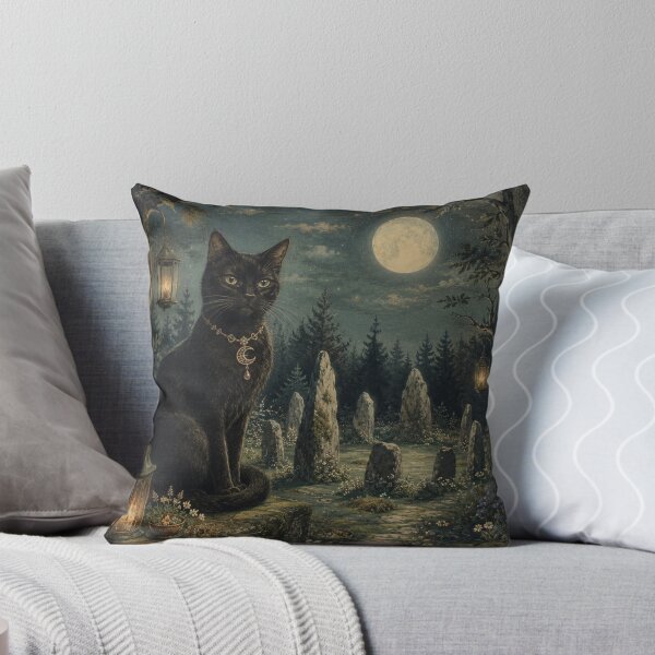 Item preview, Guardian of the Circle - Witchy Cat designed and sold by bapupa.
