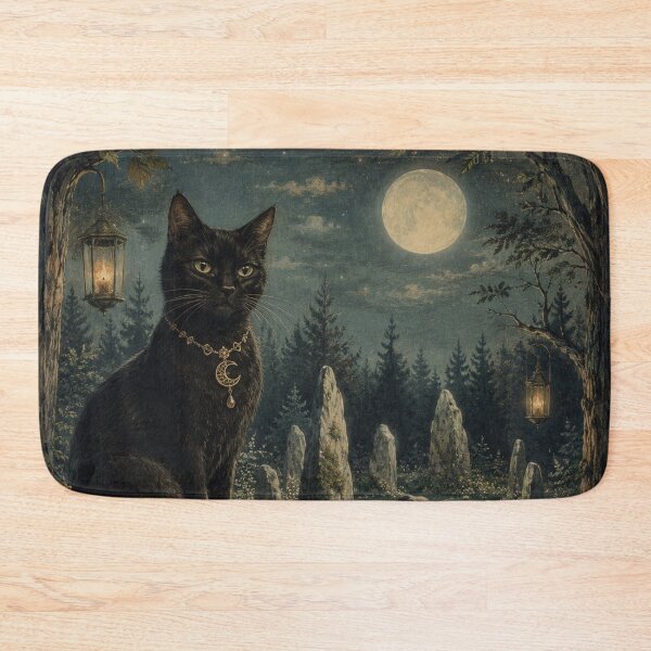 Item preview, Guardian of the Circle - Witchy Cat designed and sold by bapupa.