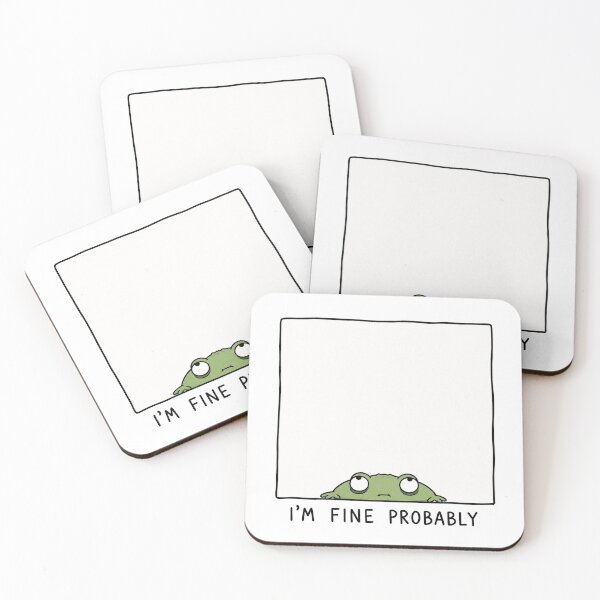 Item preview, I'm Fine Probably Funny Frog Meme Relatable Humor designed and sold by MonkiFlipp.