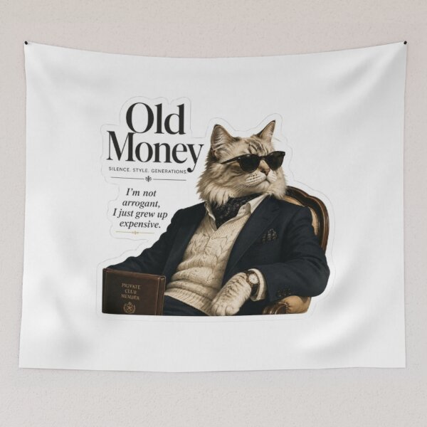 Item preview, Sophisticated Dapper Cat "Old Money" designed and sold by Snurly.