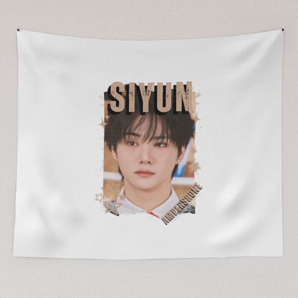 Item preview, AMPERS&ONEe Siyun Global KPOP Boy Group Black and White Collage Digital Art Portrait designed and sold by AJUNICE STUDIO.
