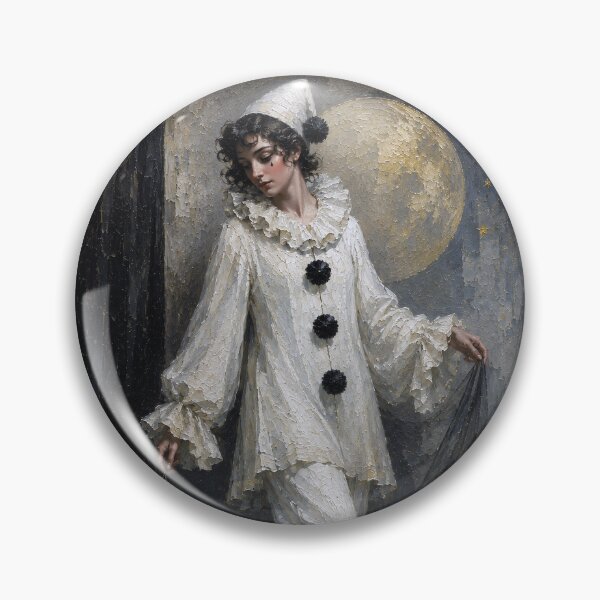 Item preview, An Elegant Pierrot painting. designed and sold by GalleryKauffeld.