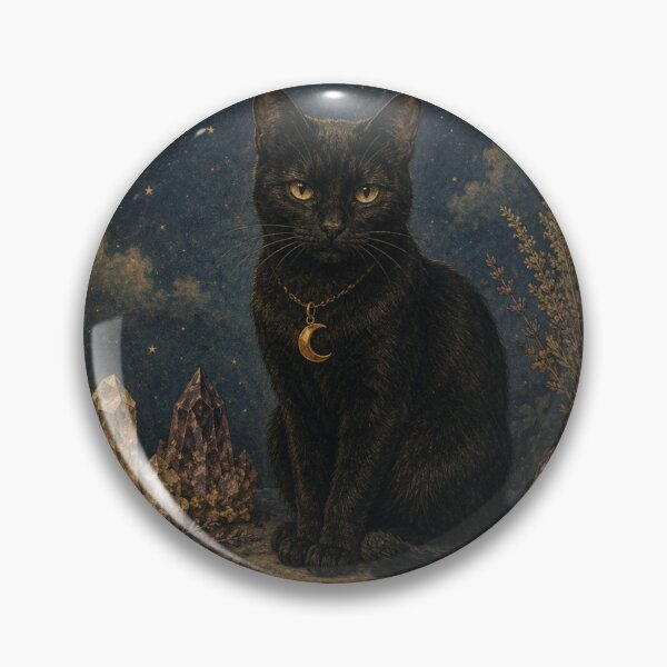 Item preview, Moonlit Familiar - Witchy Cat designed and sold by bapupa.