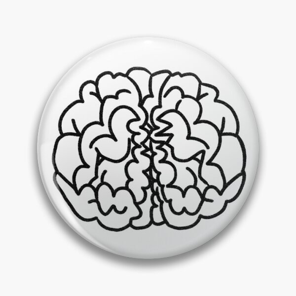 Item preview, Minimalist Brain Line Art Hand Drawn Cute Brain Outline Artwork designed and sold by somimalikkk.