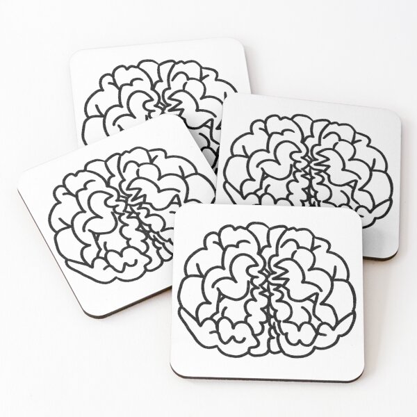 Item preview, Minimalist Brain Line Art Hand Drawn Cute Brain Outline Artwork designed and sold by somimalikkk.