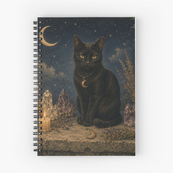 Item preview, Moonlit Familiar - Witchy Cat designed and sold by bapupa.