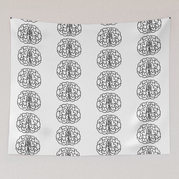 Item preview, Minimalist Brain Line Art Hand Drawn Cute Brain Outline Artwork designed and sold by somimalikkk.