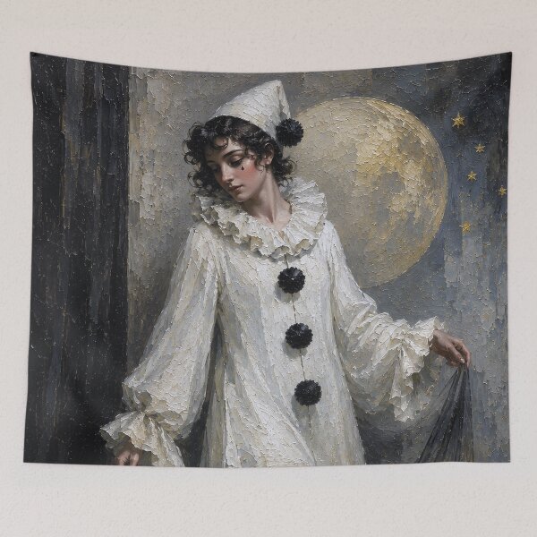 Item preview, An Elegant Pierrot painting. designed and sold by GalleryKauffeld.