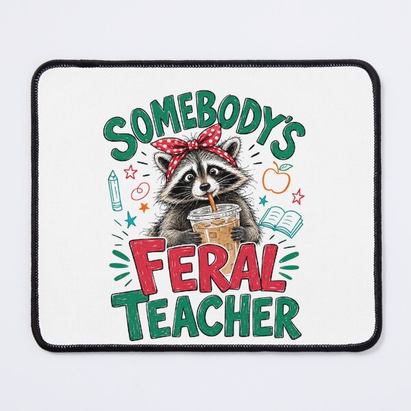 Item preview, Somebody's Feral Teacher Funny Raccoon designed and sold by borutawear.