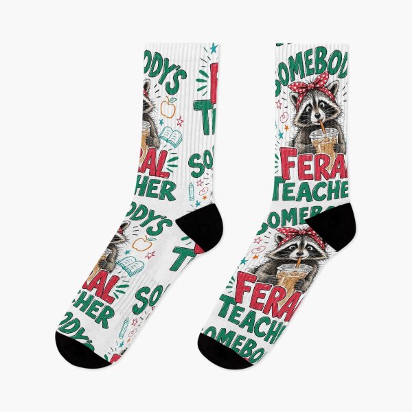 Item preview, Somebody's Feral Teacher Funny Raccoon designed and sold by borutawear.