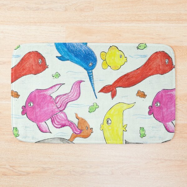 Item preview, Funny Colorful Fish Pattern designed and sold by BOKEbyTC.