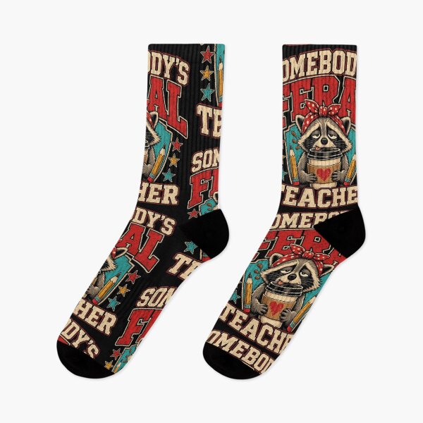 Item preview, Somebody's Feral Teacher Funny Raccoon designed and sold by borutawear.