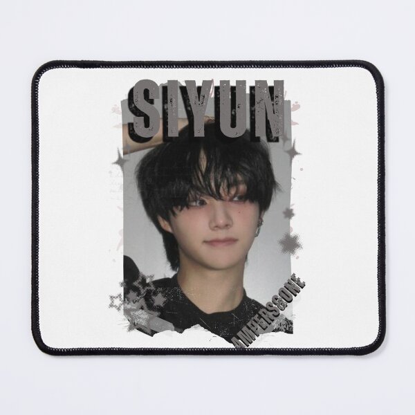 Item preview, AMPERS&ONEe Siyun Global KPOP Boy Group Black and White Collage Digital Art Portrait designed and sold by AJUNICE STUDIO.