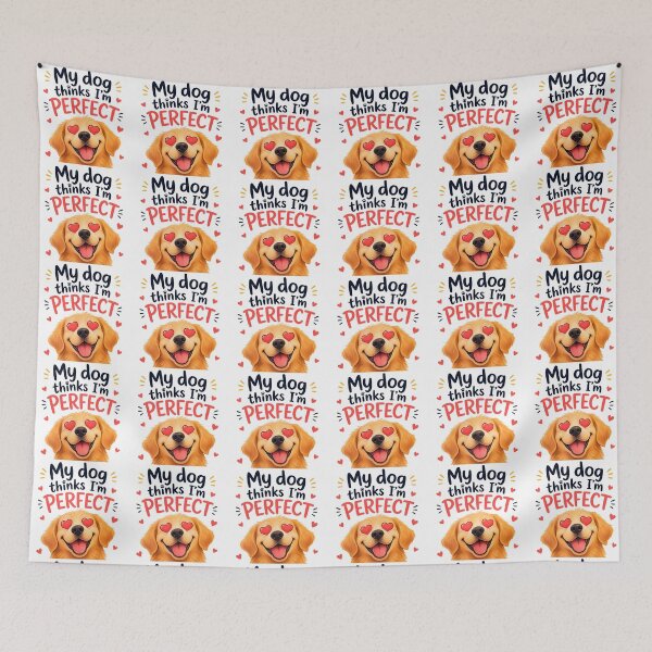 Item preview, My Dog Thinks I'm Perfect Funny Golden Retriever Heart Eyes designed and sold by Charles4719.
