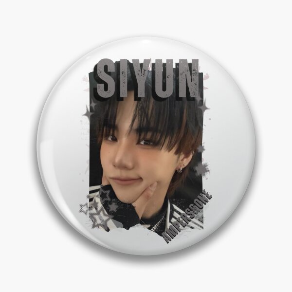 Item preview, AMPERS&ONEe Siyun Global KPOP Boy Group Black and White Collage Digital Art Portrait designed and sold by AJUNICE STUDIO.
