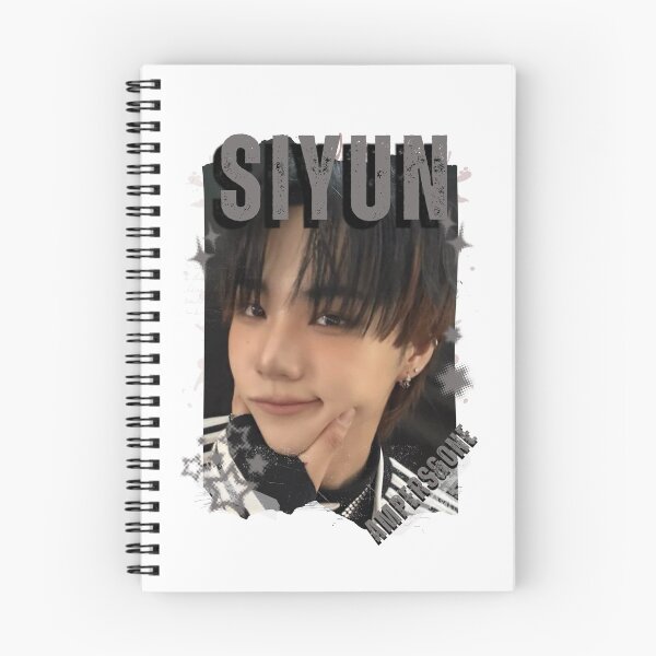Item preview, AMPERS&ONEe Siyun Global KPOP Boy Group Black and White Collage Digital Art Portrait designed and sold by AJUNICE STUDIO.