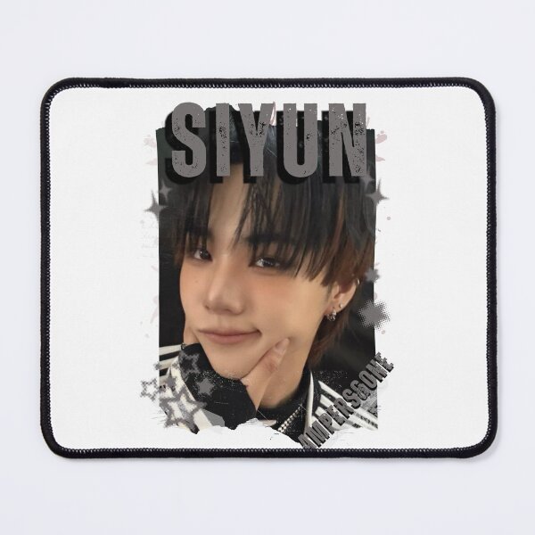Item preview, AMPERS&ONEe Siyun Global KPOP Boy Group Black and White Collage Digital Art Portrait designed and sold by AJUNICE STUDIO.