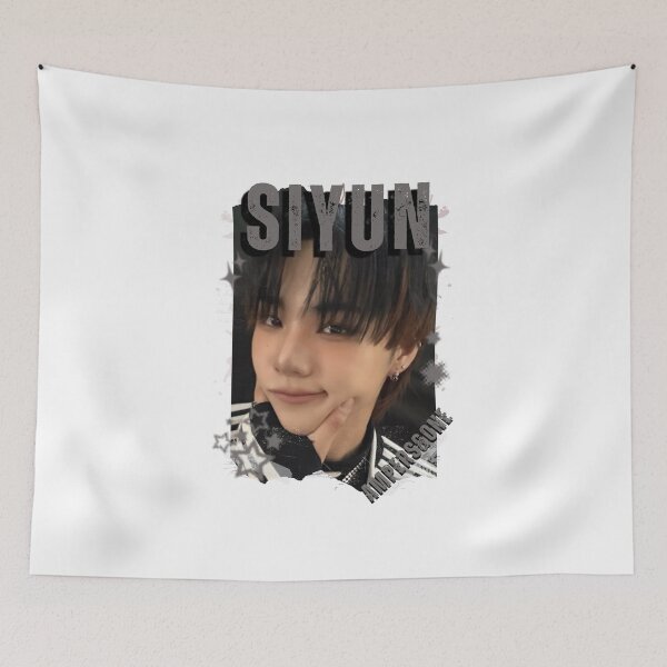 Item preview, AMPERS&ONEe Siyun Global KPOP Boy Group Black and White Collage Digital Art Portrait designed and sold by AJUNICE STUDIO.