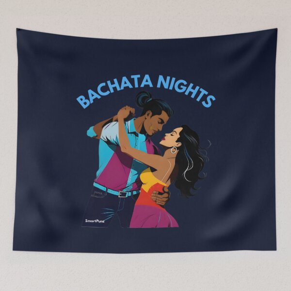 Item preview, Bachata Nights  – Vibrant Pop Art Latino Dance Couple Vector, Romantic Sensual Latin Dancers Silhouette, Colorful Comic Apparel Graphic Sticker designed and sold by SmartPuns.
