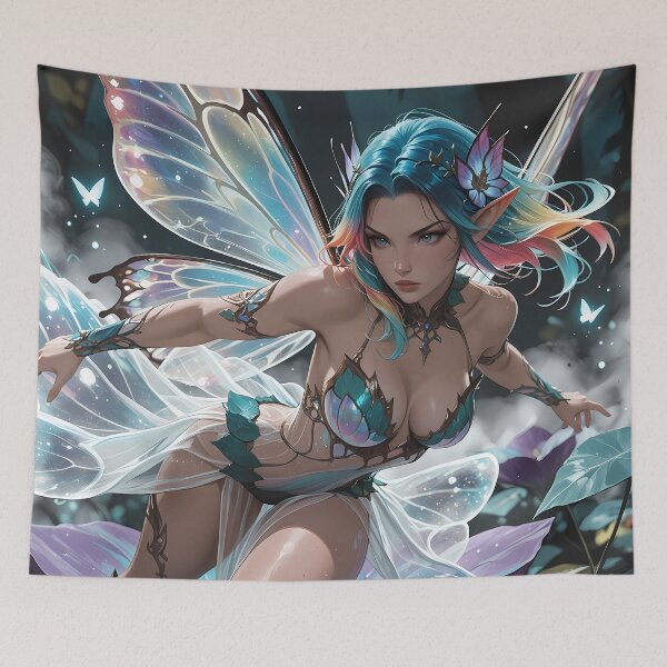Item preview, Pixie Fairy with Butterfly Wings Enchanted Fairycore Fantasy designed and sold by BorgSpareParts.