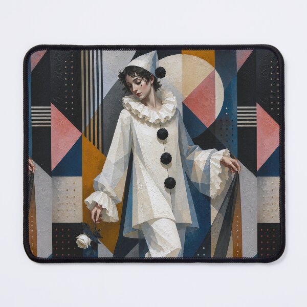 Item preview, A cubistic Pierrot painting. designed and sold by GalleryKauffeld.