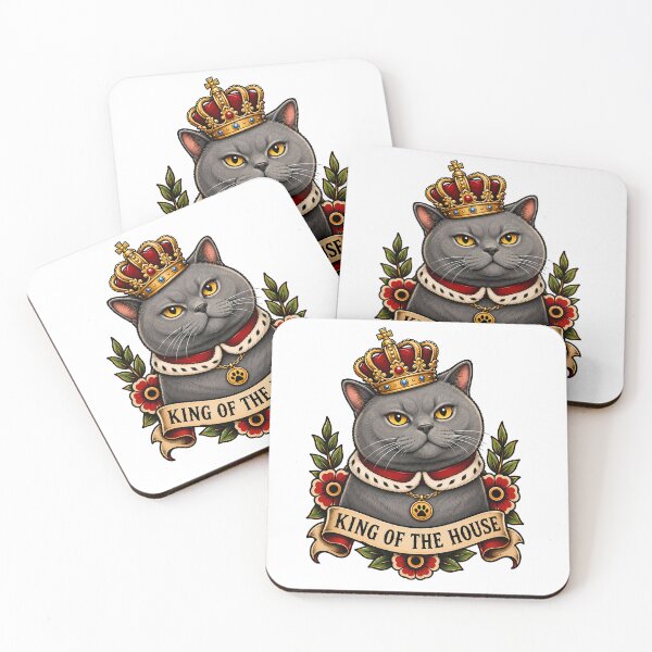 Item preview, King Of The House Royal Cat Tattoo designed and sold by Old's Cool Cat Studio.