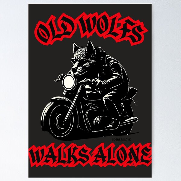 Item preview, OLD WOLFS WALKS ALONE DIGITAL ART z designed and sold by GoGreenlove.