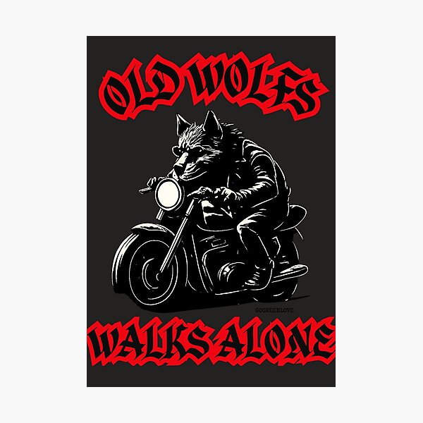 Item preview, OLD WOLFS WALKS ALONE DIGITAL ART z designed and sold by GoGreenlove.