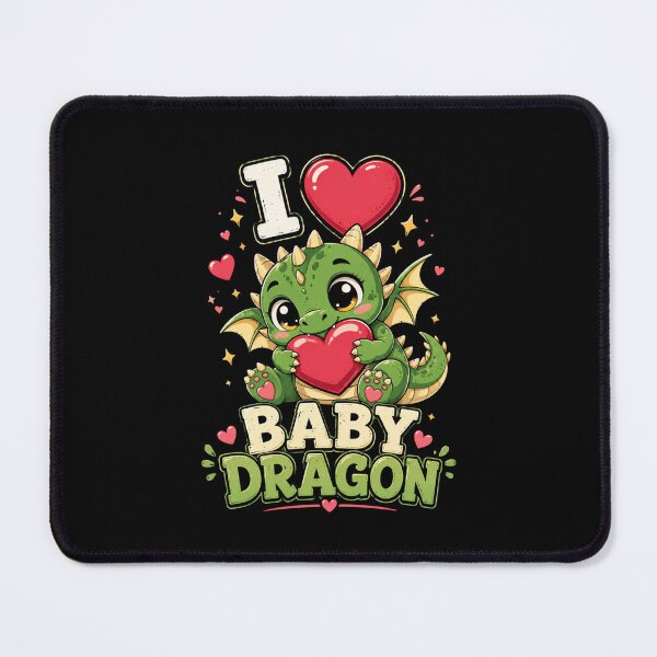 Item preview, I Love Baby Dragon T-Shirt – Cute Kawaii Dragon Heart Graphic Tee designed and sold by Artimax-Studio.