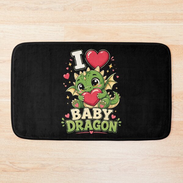 Item preview, I Love Baby Dragon T-Shirt – Cute Kawaii Dragon Heart Graphic Tee designed and sold by Artimax-Studio.