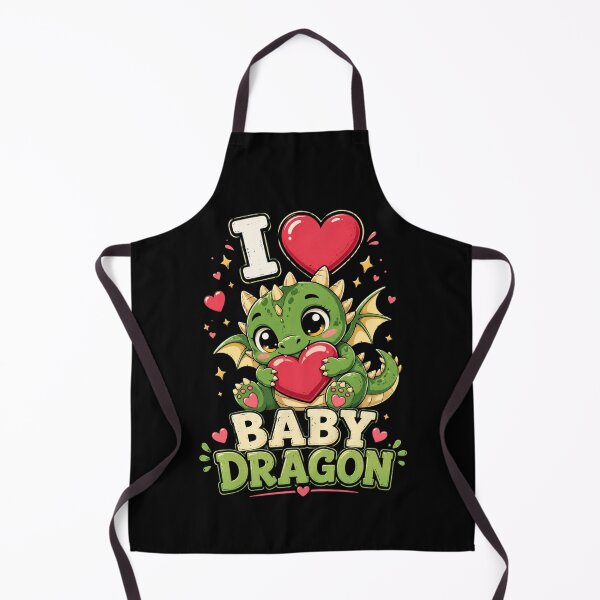 Item preview, I Love Baby Dragon T-Shirt – Cute Kawaii Dragon Heart Graphic Tee designed and sold by Artimax-Studio.