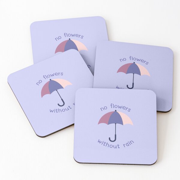 Item preview, No Rain, No Flowers - Affirmation Heart Mental Health designed and sold by Chronically Cosy.