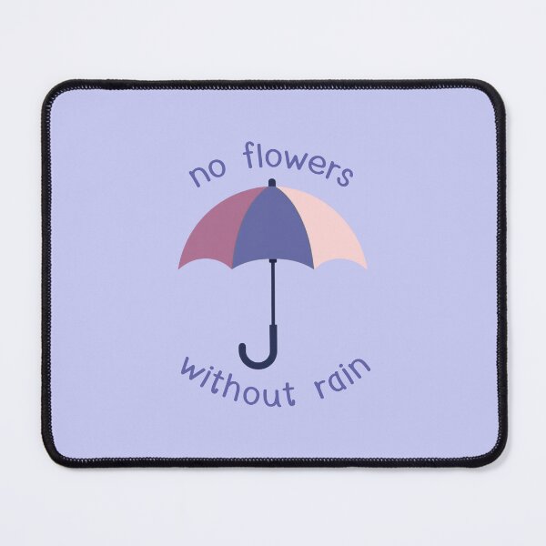 Item preview, No Rain, No Flowers - Affirmation Heart Mental Health designed and sold by Chronically Cosy.