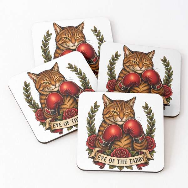 Item preview, Eye Of The Tabby Boxing Cat Tattoo designed and sold by Old's Cool Cat Studio.