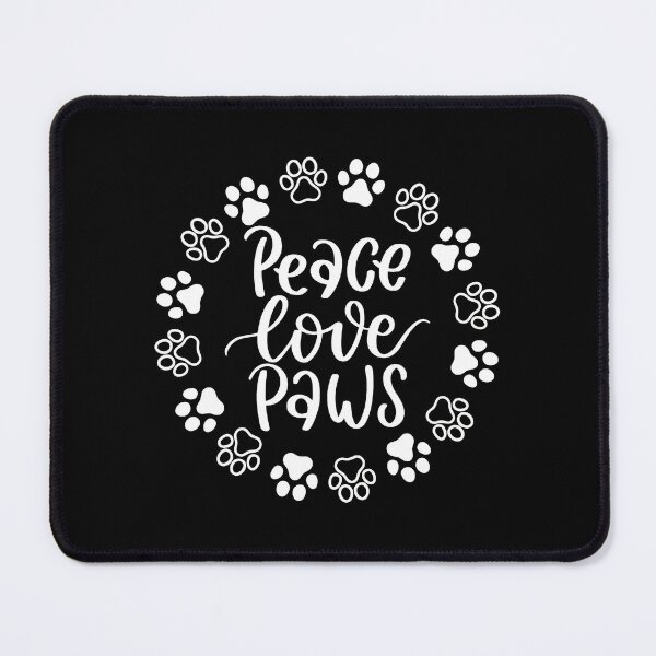 Item preview, Peace Love PAWS Calligraphy Paw Print Design designed and sold by Dmo3HarkoArt.